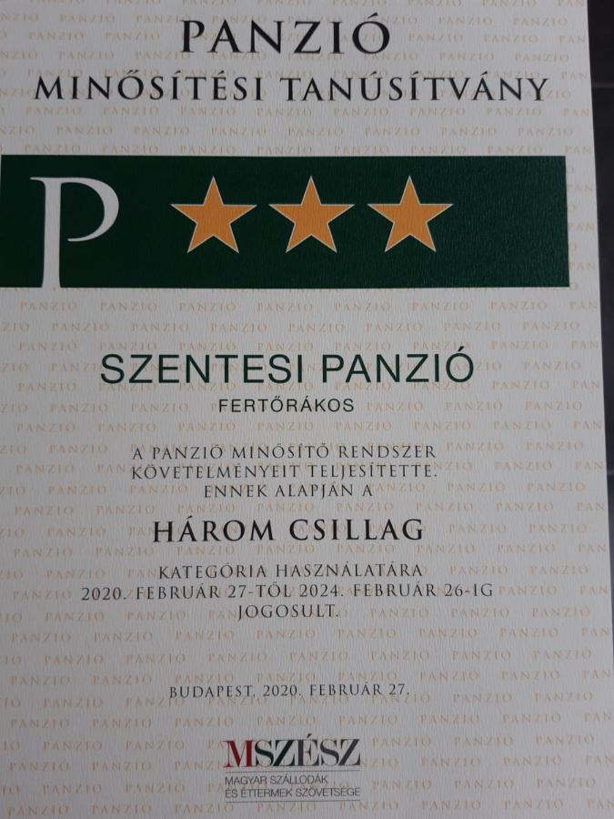 Szentesi Panzió Fertorakos Exterior foto